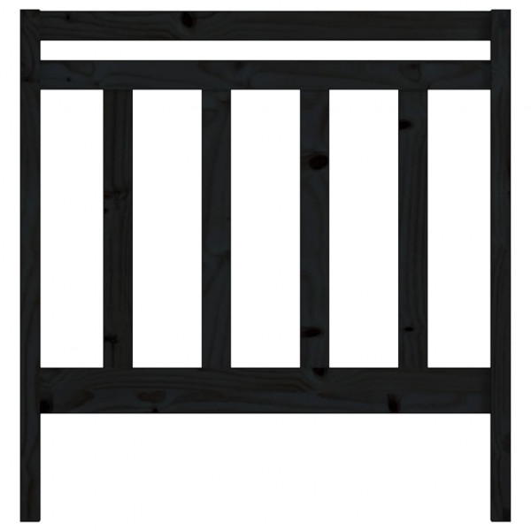 Cabeceira de cama 106x4x100 cm pinho maciço preto M 4