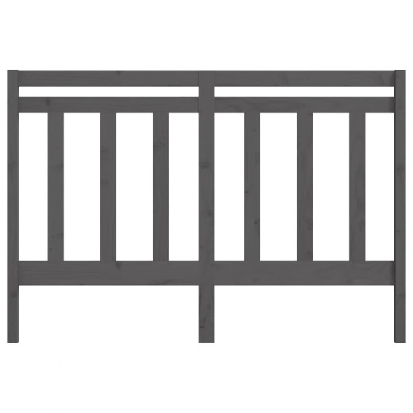 Cabecero de cama madera maciza de pino gris 146x4x100 cm M 4