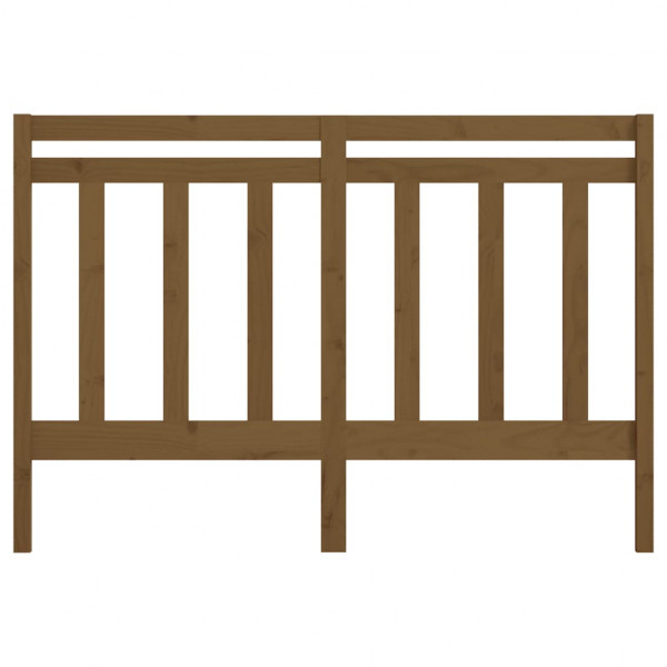 Cabecero de cama madera maciza de pino marrón miel 166x4x100 cm M 4