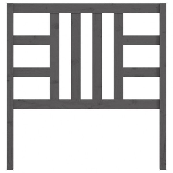 Cabeceira de cama 96x4x100 cm pinho maciço cinzento M 4