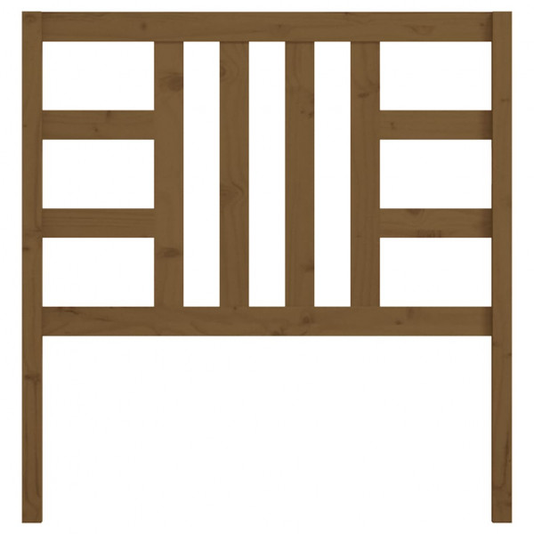 Cabecero de cama madera maciza de pino marrón miel 96x4x100 cm M 4