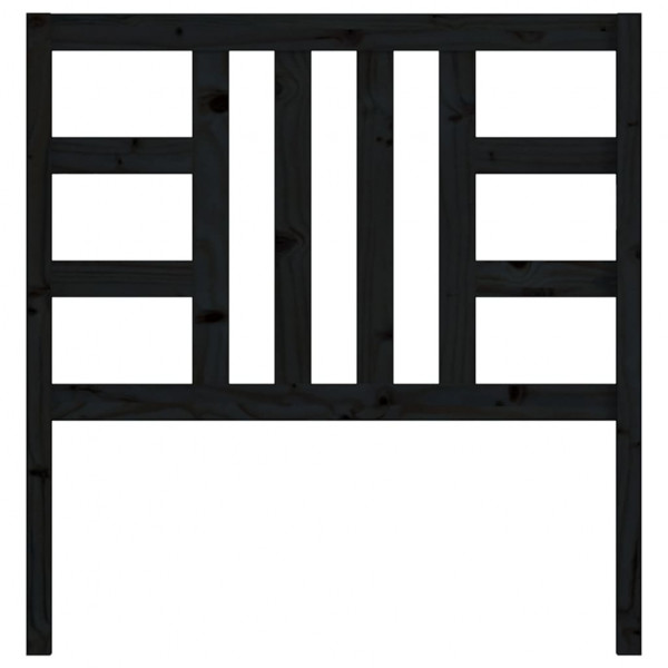 Cabeceira de cama 96x4x100 cm pinho maciço preto M 4