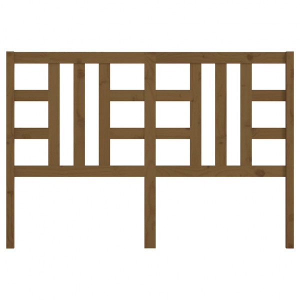 Cabecero de cama madera maciza de pino marrón miel 146x4x100 cm M 4