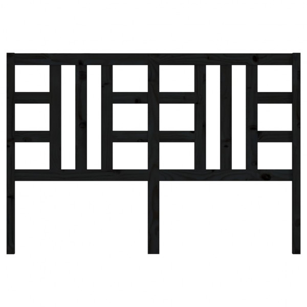 Cabecero de cama madera maciza de pino negro 146x4x100 cm M 4