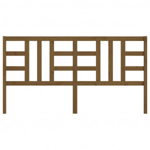 Cabeceira de cama 206x4x100 cm pinho maciço castanho mel H