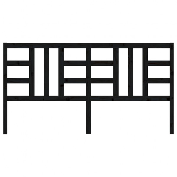 Cabecero de cama madera maciza de pino negro 206x4x100 cm M 4