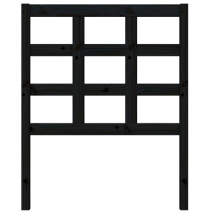 Cabecero de cama madera maciza de pino negro 80.5x4x100 cm H