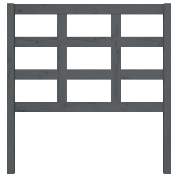 Cabecero de cama madera maciza de pino gris 95.5x4x100 cm M 3