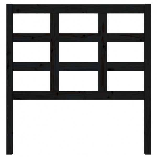 Cabeceira de cama 95.5x4x100 cm pinho maciço preto M 3