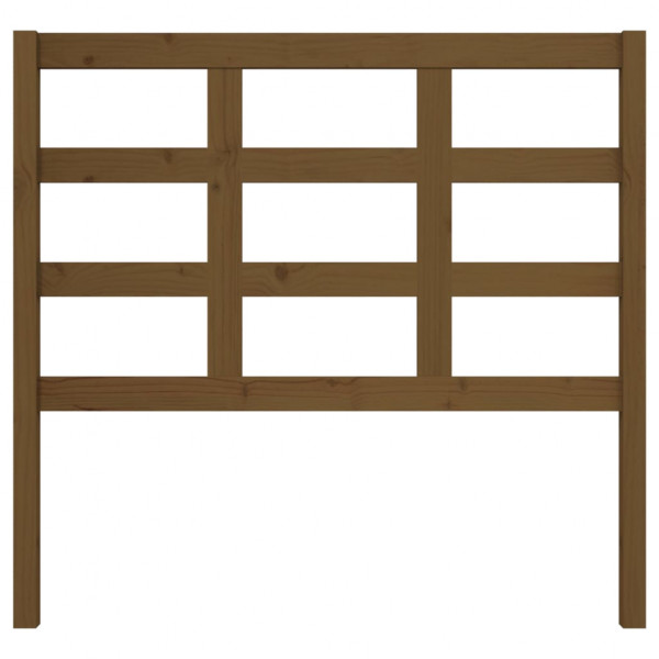 Cabecero de cama madera maciza pino marrón miel 105.5x4x100 cm M 3