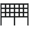 Cabeceira de cama 125.5x4x100 cm pinho maciço preto 3
