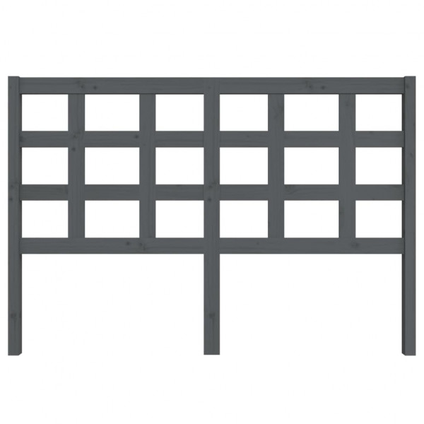 Cabecero de cama madera maciza de pino gris 145.5x4x100 cm M 3