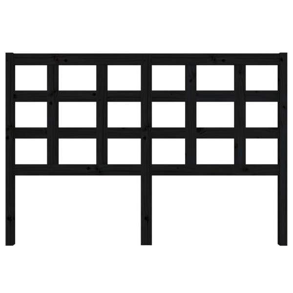 Cabecero de cama madera maciza de pino negro 145.5x4x100 cm M 3