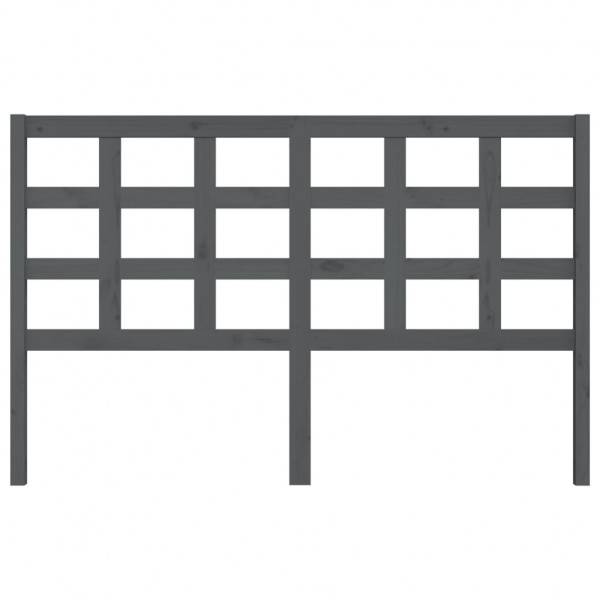 Cabecero de cama madera maciza de pino gris 156x4x100 cm M 3