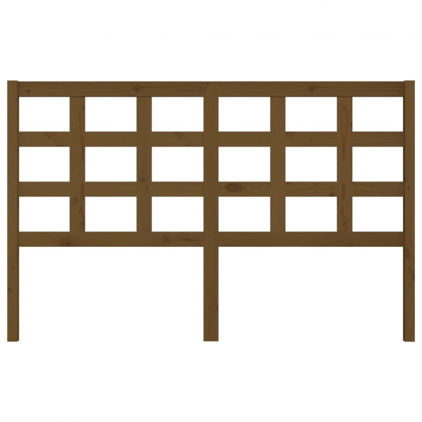 Cabecero de cama madera maciza de pino marrón miel 156x4x100 cm M 3