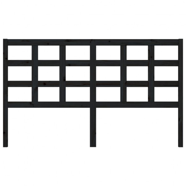 Cabecero de cama madera maciza de pino negro 165.5x4x100 cm M 3