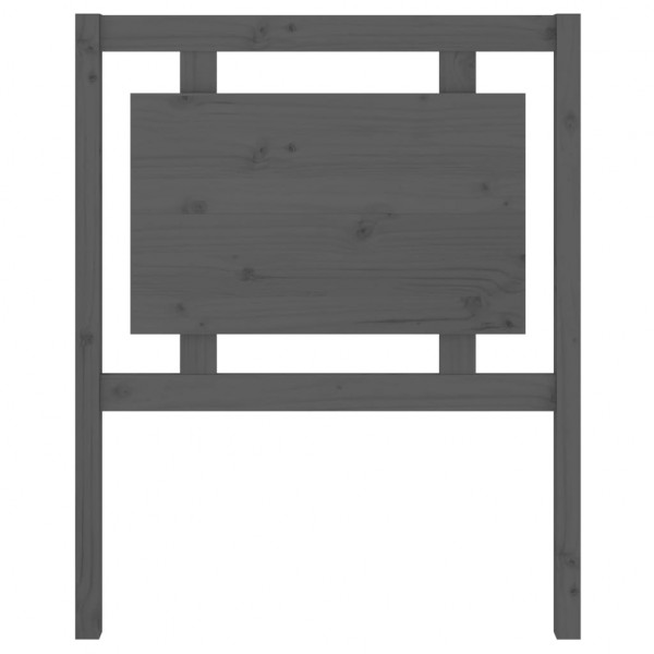 Cabecero de cama madera maciza de pino gris 80.5x4x100 cm M 4