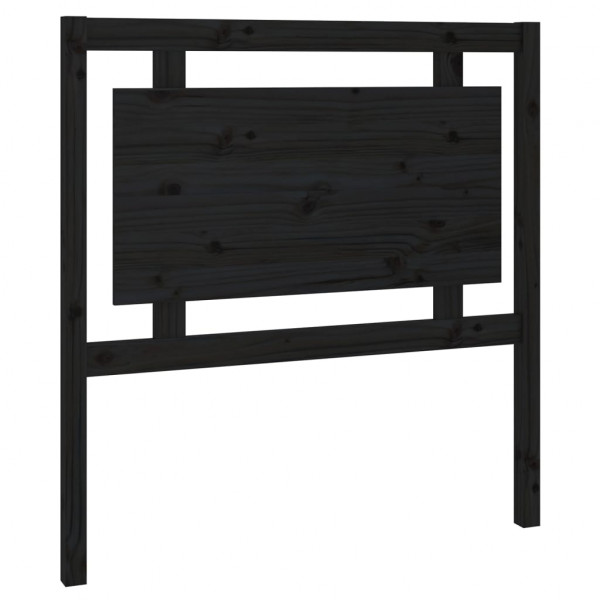 Cabecero de cama madera maciza de pino negro 95.5x4x100 cm M 2