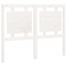 Cabeceira de cama 125.5x4x100 cm madeira de pinho maciça branco 2