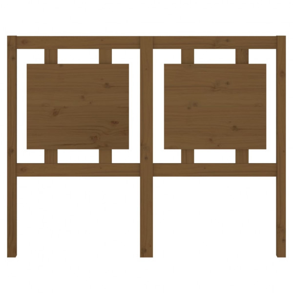 Cabecero de cama madera maciza pino marrón miel 125.5x4x100 cm M 4