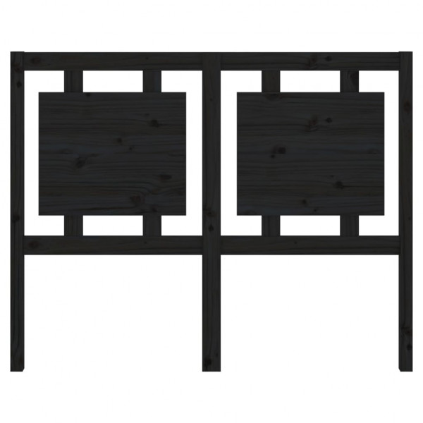 Cabeceira de cama 125.5x4x100 cm pinho maciço preto M 4