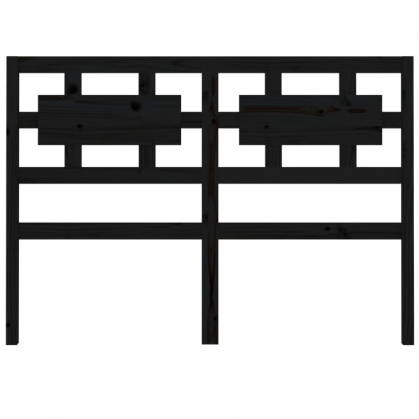 Cabecero de cama madera maciza de pino negro 125.5x4x100 cm M 4