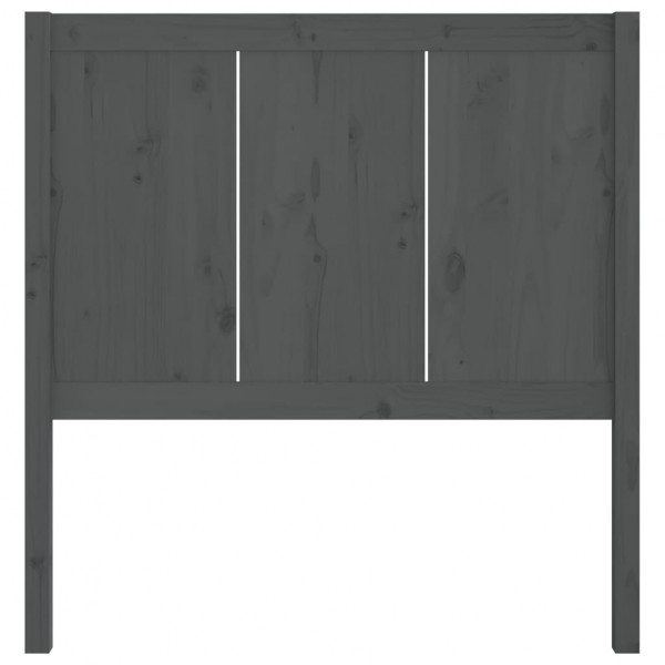 Cabecero de cama madera maciza de pino gris 80.5x4x100 cm M 4