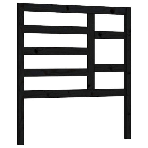 Cabeceira de cama 106x4x104 cm pinho maciço preto M 2