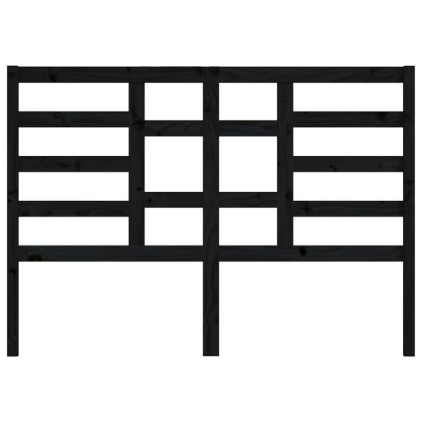 Cabeceira de cama 126x4x104 cm pinho maciço preto M 4