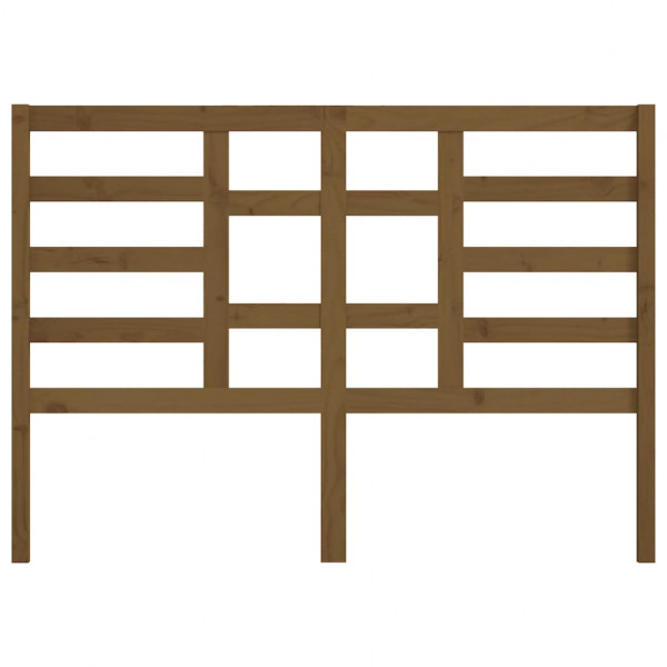 Cabecero de cama madera maciza de pino marrón miel 146x4x104 cm M 4