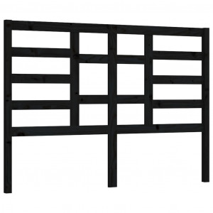 Cabeceira de cama 146x4x104 cm pinho maciço preto H