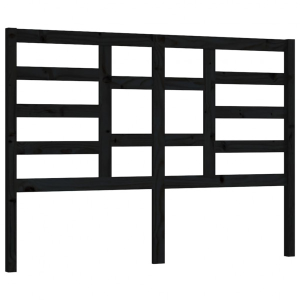 Cabeceira de cama 146x4x104 cm pinho maciço preto M 2
