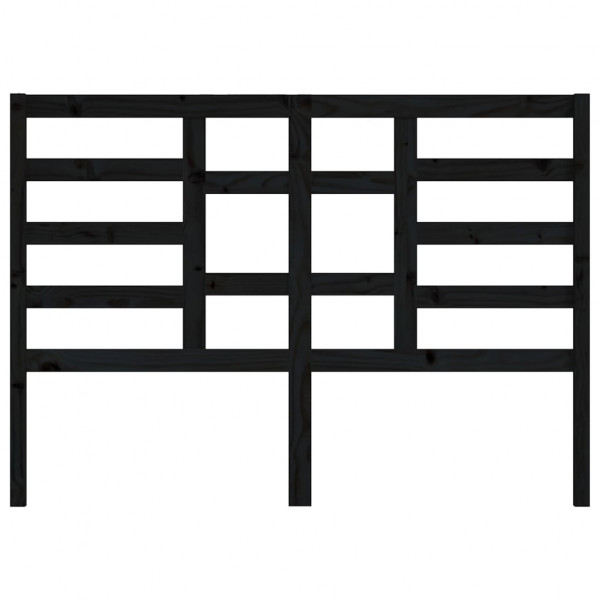 Cabecero de cama madera maciza de pino negro 146x4x104 cm M 4