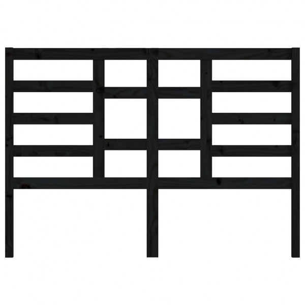 Cabecero de cama madera maciza de pino negro 156x4x104 cm M 4