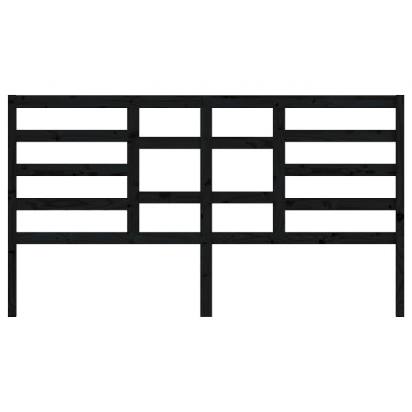 Cabeceira de cama 206x4x104 cm pinho maciço preto M 4