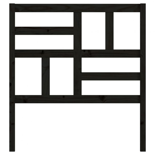 Cabeceira de cama 81x4x104 cm pinho maciço preto M 4