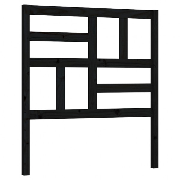 Cabeceira de cama 96x4x104 cm pinho maciço preto M 2