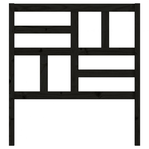 Cabecero de cama madera maciza de pino negro 96x4x104 cm M 4