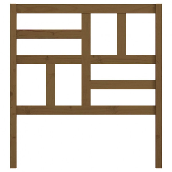 Cabecero de cama madera maciza de pino marrón miel 106x4x104 cm M 4