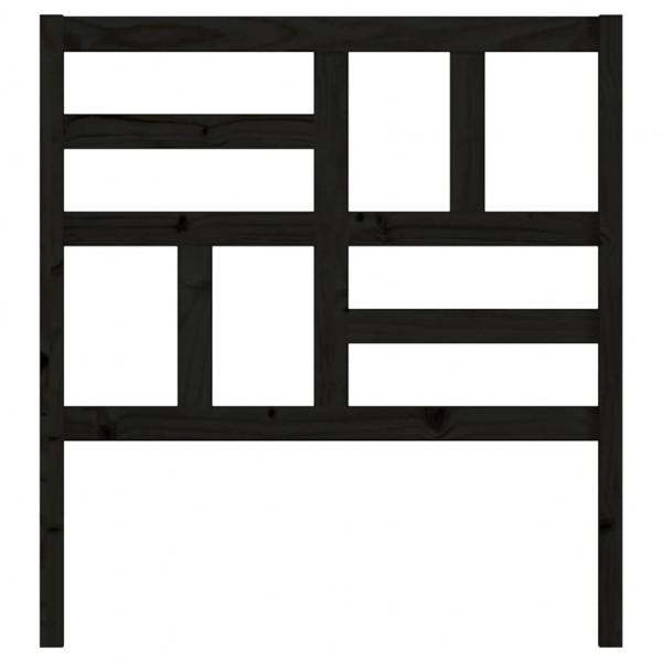 Cabeceira de cama 106x4x104 cm pinho maciço preto M 4