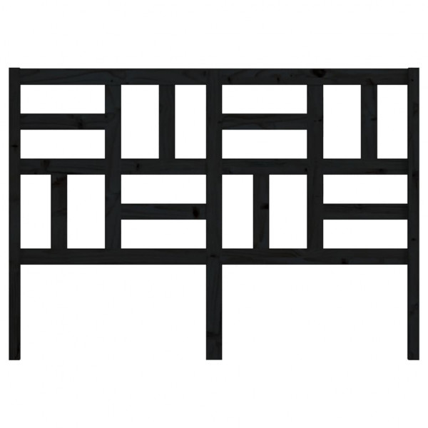 Cabecero de cama madera maciza de pino negro 126x4x104 cm M 4