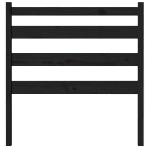 Cabeceira de cama 81x4x100 cm pinho maciço preto M 4