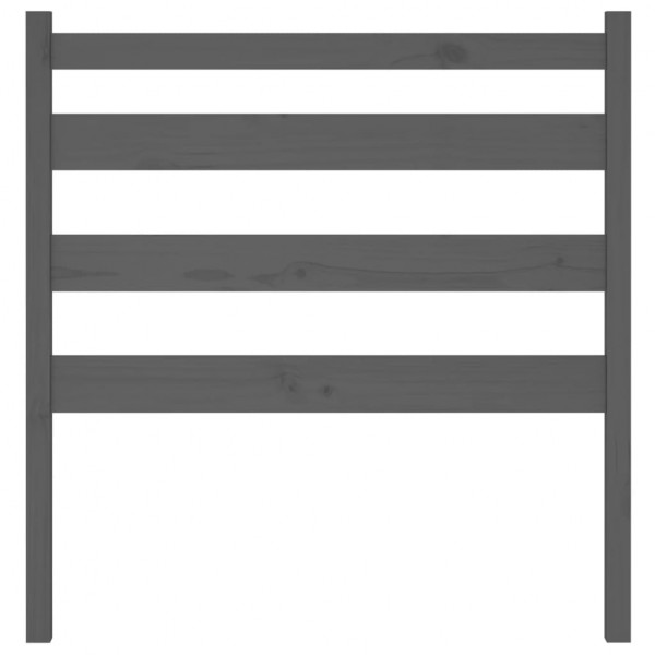 Cabecero de cama madera maciza de pino gris 96x4x100 cm M 4