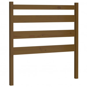 Cabecero de cama madera maciza de pino marrón miel 96x4x100 cm H
