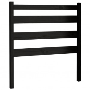 Cabeceira de cama 96x4x100 cm pinho maciço preto H