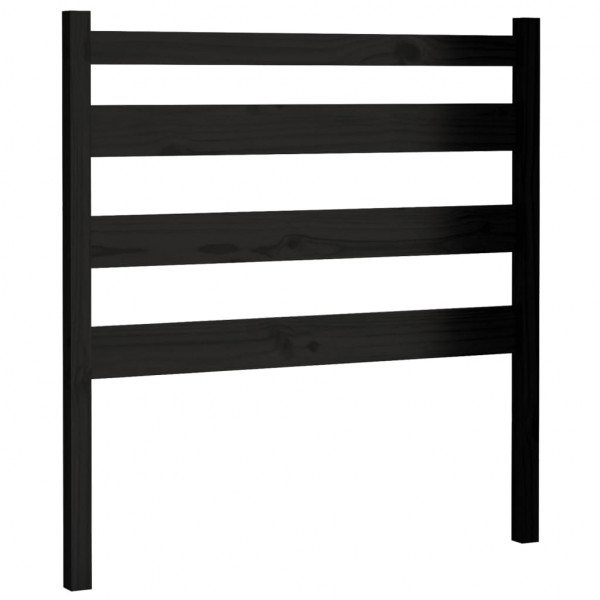 Cabeceira de cama 106x4x100 cm pinho maciço preto M 2
