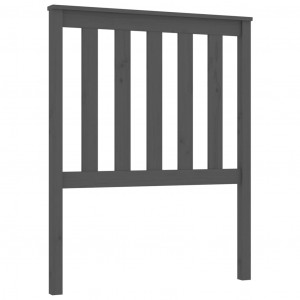Cabeceira de cama 81x6x101 cm pinho maciço cinzento H