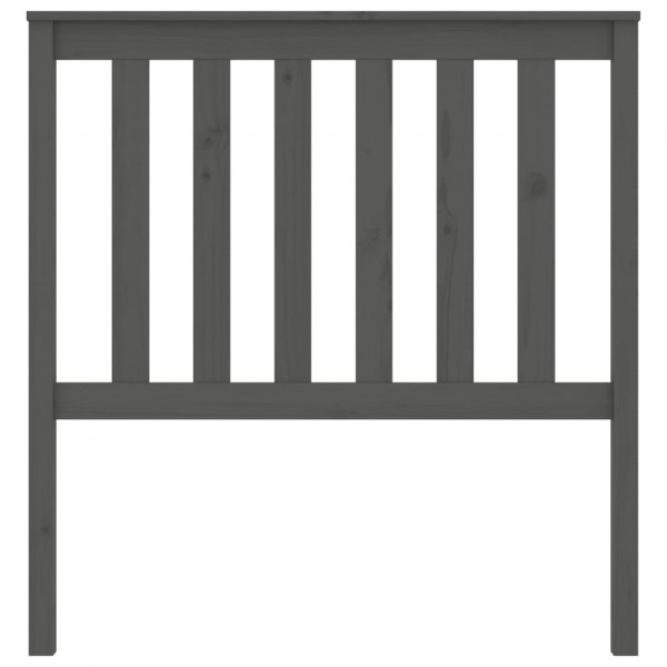 Cabecero de cama madera maciza de pino gris 96x6x101 cm M 4