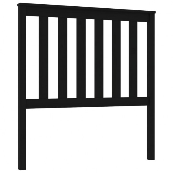 Cabeceira de cama 96x6x101 cm pinho maciço preto M 2