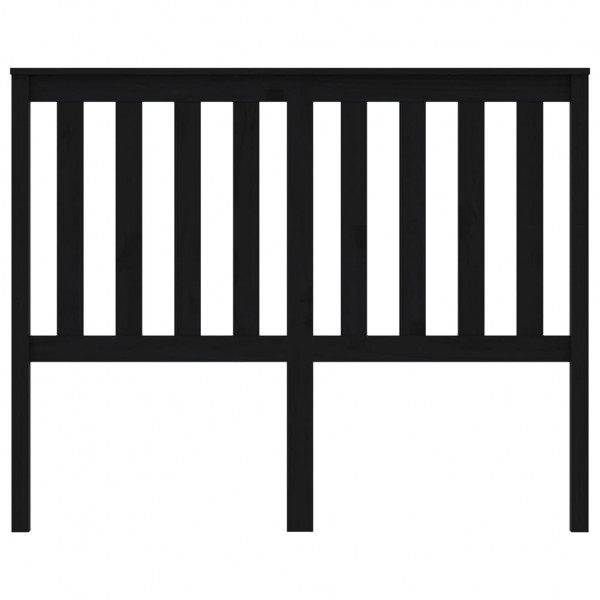 Cabecero de cama madera maciza de pino negro 126x6x101 cm M 3